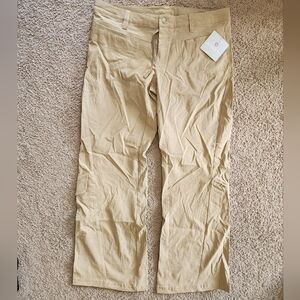 Athleta Dipper Low Rise Wide Leg Tan Hiking Pants